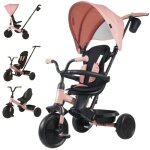 Tricycle evolutif 6 en 1 - qplay - si�ge pivotant a 360 - capote xl - roues eva - ch�ssis m�tallique