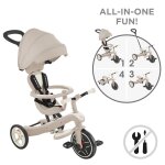 Tricycle evolutif explorer 4 en 1 deluxe eco taupe