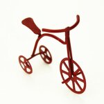 Tricycle miniature pour maison de poupée 1:12, vélo rouge pour enfants, style rétro classique, accessoires ... Tricycle miniature pour maison de poupée 1:12, vélo rouge pour enfants, style rétro classique, accessoires ...