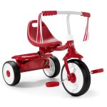 Tricycle pliable pour tout - petits, avec bac de rangement, pliable et facile a emporter, rouge Tricycle pliable pour tout - petits, avec bac de rangement, pliable et facile a emporter, rouge