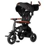 Tricycle poussette pour b�b� - pl ociotrends - new rito star deluxe - noir - 32x42x58 cm - harnais rembourr� ...