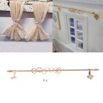 Tringles a rideaux en mtal pour maison de poupe, avec tours et vis simples, accessoire miniature a ...