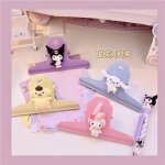 Trombone kawaii en mtal, 1 pice, clip adhsif fixe, fournitures de bureau, pince de reliure, fournitures ...