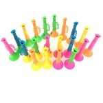 Trompette a double klaxon, 5 pices / lot, instruments multicolores, musique, jouets en plastique pour ...