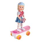 Trottinette pour poupes fille, jouet educatif electrique avec musique et lumires, cadeau surprise de ...