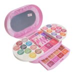 Trousse de maquillage multicouche, ensemble cosm�tique, palette, jouet interactif pour filles