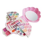 Trousse de maquillage multicouche en forme de coquille, ensemble cosm�tique, palette, jouet pour filles ...