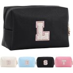 Trousse de maquillage personnalise avec initiales pour femme, trousse de maquillage de voyage, trousse ...