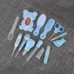 Trousse de soin b�b� complete marqueune - 13 accessoires - (bleu)