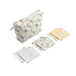 Trousse de toilette bb avec carrs eponge promenons nous