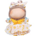 Trust - 2pcs vtement poupe peluche, kawaii vtement doudou robe jaune poupe vtements avec bandeau ...