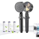 Trust - pommeau de douche a economie d'eau avec filtre - pommeau de douche rotatif a 360 - avec fonction ...