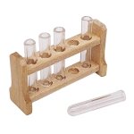 Tubes a essai de laboratoire en verre avec support en bois, ensemble d'accessoires de décoration pour ... Tubes a essai de laboratoire en verre avec support en bois, ensemble d'accessoires de décoration pour ...