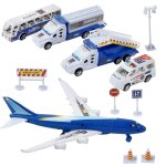 Turbo challenge - coffret a�roport 11 pi ces - city - bleu - 097728 - voiture roues libres - partir de ...