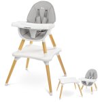 Tuva chaise haute evolutive en table et chaise gris