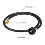 Tuyau adaptateur de propane de 4 pieds, convertisseur de 1 lb  20 lb, scurit de remplacement qcc1 ...