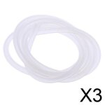Tuyau de carburant en silicone blanc, accessoires rc, tube d'huile, nitro glow, 3xwhite