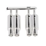 Tuyau d'echappement double sortie, pi�ces d�coratives, pour buggy tout - terrain 1 / 10 rc, traxxas tamiya ...