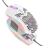 Tweh - souris de jeu filaire, souris lgre en nid d'abeille 69g avec 6400 dpi, souris de jeu usb programmable ...