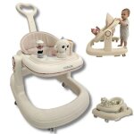 Twinky� babywalker go 3 en 1 cr�me trotteur pliable pour b�b�s interactif, protection anti basculement ...