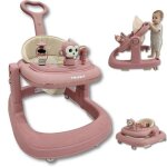 Twinky� babywalker go 3 en 1 rose trotteur pliable pour b�b�s interactif, protection anti - basculement ...