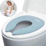 Twinky� r�ducteur de toilette enfant bleu pliable & r�glable antid�rapant confort moelleux propret� ...