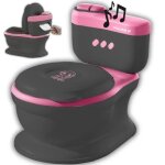Twinky� pot de toilette b�b� 3 en 1 noir rose sons & musique couvercle amovible apprentissage propret� ...