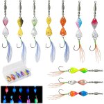Twist spoons lot de 10 leurres de pche a la truite uv actifs 3 g avec rolling swivels, twister accessoires ...