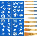 Tzf - 4 pices pochoir maquillage enfant, pochoirs de peinture faciale rutilisables tatouage de peinture, ...