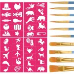 Tzf - 4 pices pochoir maquillage enfant, pochoirs de peinture faciale rutilisables tatouage de peinture, ...