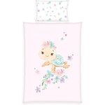 Tzf - babybest parure de lit little turtle, taie d'oreiller 40 x 60 cm avec rabat, housse de couette ...