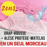Tzf - bisoo drap housse 60x120 lit bebe impermeable - 2en1 alese drap housse protege matelas reglable ... Tzf - bisoo drap housse 60x120 lit bebe impermeable - 2en1 alese drap housse protege matelas reglable ...