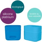 Tzf - boite a collation en silicone boite a djeuner en silicone boite de conservation alimentaire rutilisabl ...
