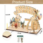 Tzf - carte anniversaire 50 ans bois, plaque en bois pour livre d'or 50 ans, cadeau d'anniversaire avec ...