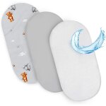 Tzf - drap housse cododo pour nacelle ensemble de 2 draps lot de 3 : 75 x 35 cm avec protege matelas ...