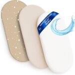 Tzf - drap housse cododo pour nacelle ensemble de 2 draps lot de 3 : 75 x 35 cm avec protege matelas ...