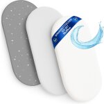 Tzf - drap housse cododo pour nacelle ensemble de 2 draps lot de 3 : 75 x 35 cm avec protege matelas ...