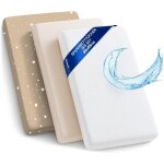 Tzf - drap housse cododo pour nacelle ensemble de 2 draps lot de 3 : 90 x 55 cm avec protege matelas ...