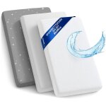Tzf - drap housse cododo pour nacelle ensemble de 2 draps lot de 3 : 90 x 55 cm avec protege matelas ...