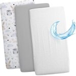 Tzf - drap housse cododo pour nacelle ensemble de 2 draps lot de 3 : 90 x 55 cm avec protege matelas ...