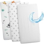 Tzf - drap housse cododo pour nacelle ensemble de 2 draps lot de 3 : 90 x 55 cm avec protege matelas ...