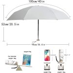Tzf - mini parapluie de poche parapluie pliant ultra lger pliable en caoutchouc parasols ensoleill ...