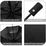 Tzf - parapluie automatique de voyage coupe - vent pour la pluie, parapluie pliable compact a ouverture ...