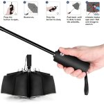 Tzf - parapluie résistant aux intempéries, grand parapluie automatique compact et pliable, anti - vent, ... Tzf - parapluie résistant aux intempéries, grand parapluie automatique compact et pliable, anti - vent, ...
