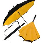 Tzf - parapluie invers pour ouvrir automatiquement retourn, noir / jaune, 106 cm