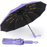Tzf - parapluie pliable coupe - vent, 12 baleines renforces, parapluie de voyage pour homme et femme, ...