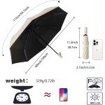 Tzf - parapluie pliant de poche, activits de plein air, compact automatique ouverture et fermeture rsistant ...