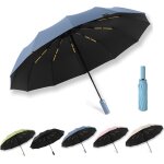 Tzf - parapluie de poche automatique - coupe - vent et impermable, parapluie de voyage compact a 24 ...