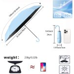 Tzf - parapluie de voyage pliable compact et elégant, protection contre la pluie et le soleil / protection ... Tzf - parapluie de voyage pliable compact et elégant, protection contre la pluie et le soleil / protection ...