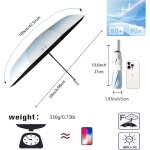 Tzf - parapluie de voyage pliant compact et portable de couleur dgrade, ouverture et fermeture automatique, ...
